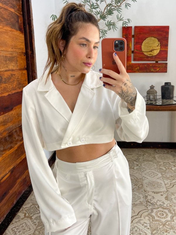 Cropped Haylie Off White