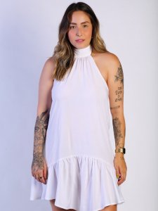 Vestido Pipa Curto Branco-1