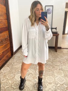 Camisa Oversize Branca-5